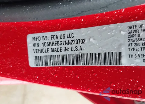 2022 Ram 1500 Big Horn 4X4 6'4 Box from USA, damaged, VIN 1C6RRFBG7NN220702